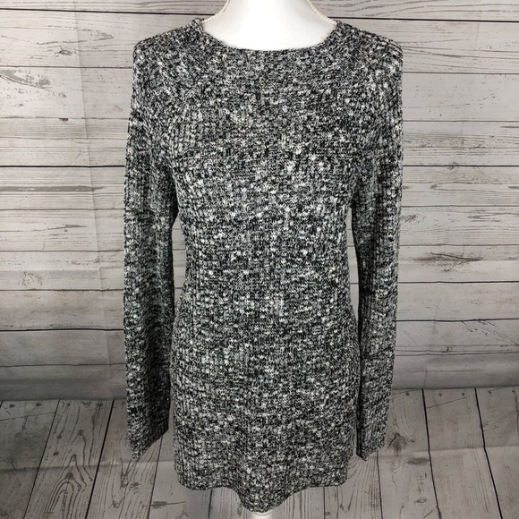 Cremieux, Sweater Size Lg NWT Long Jayla Knit Sequin Black Ivory - Picture 2 of 9